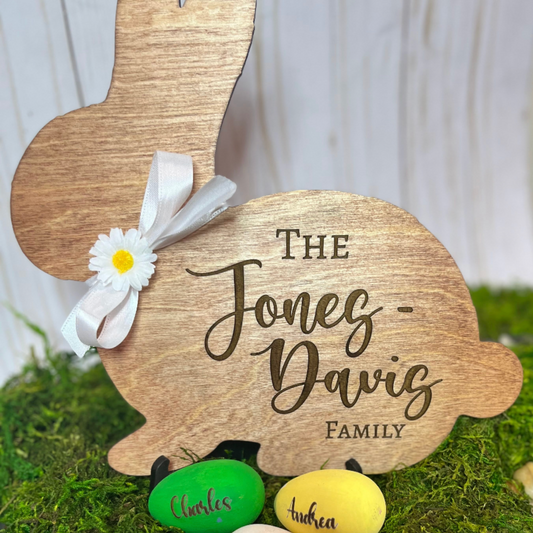 Personalized Wooden Bunny