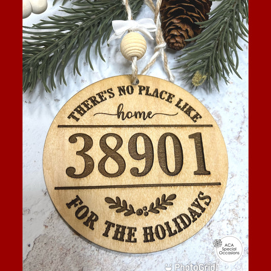 No Place Like Home Ornament Zip Code