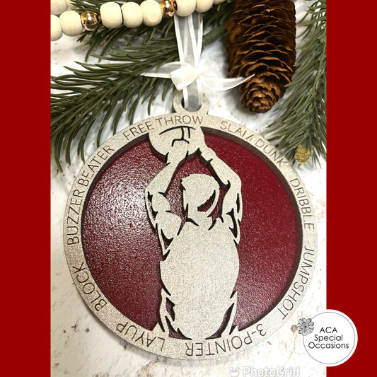 Male Basketball Player Ornament